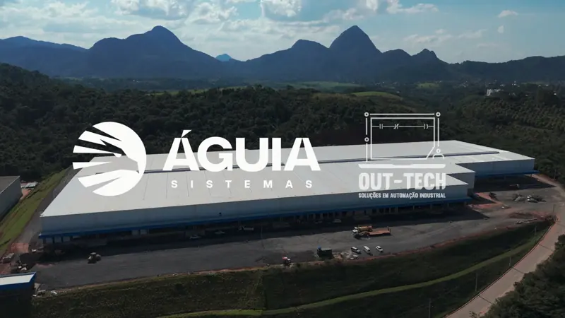 Vista aérea do centro de distribuição